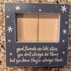 Gray Star-Themed Friend Picture Frame